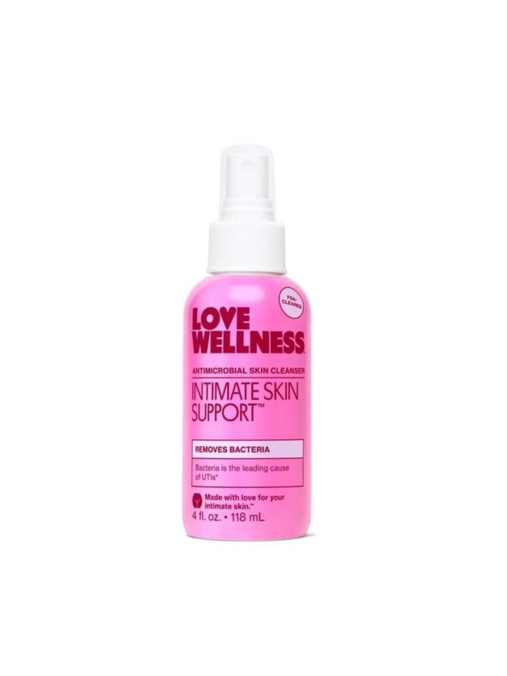 Love Wellness, Intimate Skin Support Antimicrobial Skin Cleanser, 5.44 OZ
